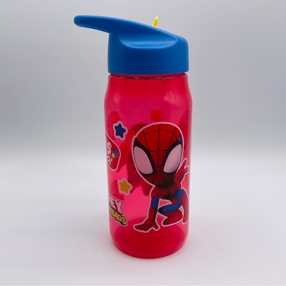 Spiderman Water Bottle Sippy Cup Straw Top BPA-FREE Kid Drink Cup 16 oz Marvel